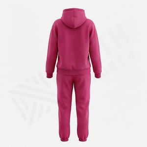 Ensemble de survêtement 2 pièces pour femme, sweat-shirt et pantalon de survêtement, logo personnalisé OEM, style décontracté, épaules tombantes, vêtements d'automne, doux, pour la salle de sport - Product Image 2