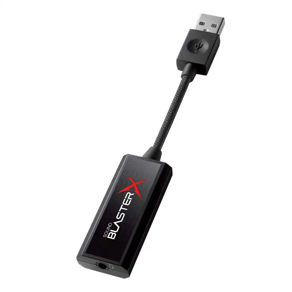 BlasterX หูฟัง BlasterX G1 7.1,เครื่องขยายเสียงเอฟเฟกต์เสียงสมจริงเกม HD แบบพกพา USB DAC และการ์ดเสียงภายนอก