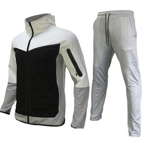 Survêtement de jogging uni zippé en polaire Tech avec logo personnalisé pour hommes - Product Image 3