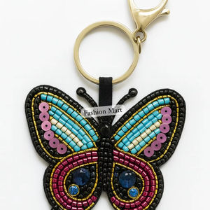 Porte-clés en perles fait main personnalisé, accessoires en perles tendance, vente en gros - Product Image 2