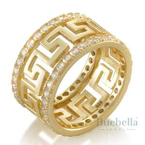 Vente chaude 925 Sterling Silver 14k Blanc Or Revêtement vvs Moissanite Grec Porte-clés Hip Hop Anneau Pour Hommes - Product Image 2