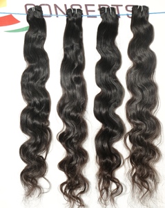 Paquets de bodywave vierges indiennes naturelles en gros sans produits chimiques extensions de cheveux de temple profond et Super Wave - Product Image 2