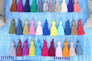 2.75 pouces Passementerie Gland Pendentif DIY Décor À La Maison avec Peluche Coton Corde Torsadée et Décoratif Personnalisé Glands Bijoux - Product Image 5