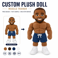 Fabricant de poupées en peluche personnalisées OEM ODM en coton, poupées musclées, poupées humaines en peluche, jouets de musculation, tailles personnalisées