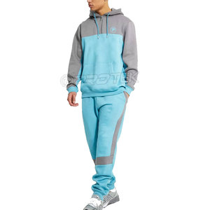 Chándal de invierno para exteriores de moda informal para hombre, diseño único de patrón sólido, ropa de calle de talla grande con capucha, fabricación directa de fábrica - Product Image 1