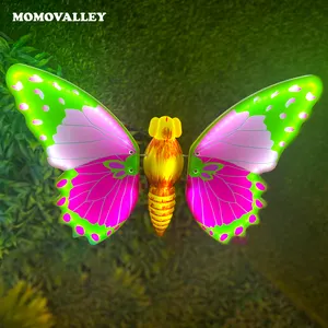 방수 정원 안뜰 3D 나비 움직이는 날개 스탠드 테라스 공원 야외 달콤한 크리스마스 장식 외부