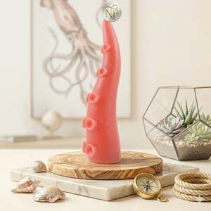 Vela Decorativa de Cumpleaños con Forma de Tentáculo de Pulpo Rojo, Hecha a Mano con Cera de Soya Aromática, Escultura Artística, Decoración Única para el Hogar, Idea de Regalo Estética - Product Image 2