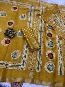 ผ้าฝ้ายแท้สไตล์วัฒนธรรมการ์จาราติที่เรียบง่ายแต่สง่างาม6.30 MTR ยาวได้ด้วยโปรแกรมแก้ไขด่วนสำหรับเจ้าสาว - Product Image 6