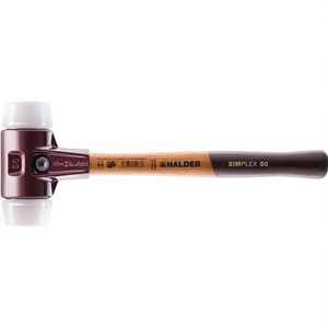 SIMPLEX Soft-Faced <b>Hammer</b> with Superplastic White HALDER Finish 330mm Length 40mm Head Diameter for Medium-Hard Wood - Product Image 3
