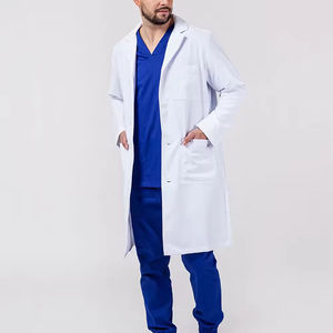 Bata de laboratorio médico unisex durable algodón poliéster diseño ligero transpirable para uso clínico Hospital farmacia y laboratorio - Product Image 3