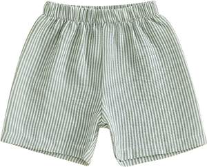 Pantalones cortos Cargo personalizados para niños, pantalones cortos de playa con cintura elástica para niños, pantalones cortos para bebés de Color sólido de alta calidad para niños - Product Image 5