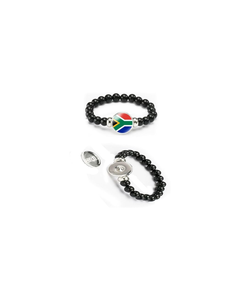 Bracelet à pression léger et imperméable avec motif du drapeau d'Afrique du Sud, cadeau original souvenir pour la Journée nationale - Product Image 2