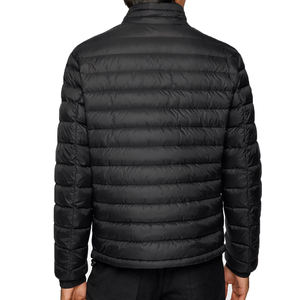 Vestes pour hommes matelassées de couleur noire unie très vendues Vestes rembourrées de grande taille en tissu respirant avec logo personnalisé pour hommes - Product Image 2