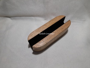 Soporte para portátil de madera de mango pulido vertical con soporte de escritorio de ahorro de espacio de una sola ranura para tabletas MacBook Notebook - Product Image 4