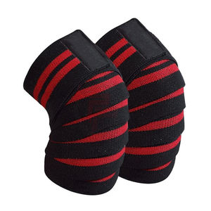 Unisex Custom Logo Cotton Gym Knee Wraps Adjustable Powerlifting Weightlifting Supports for <b>Fitness</b> <b>Safety</b> - Product Image 1