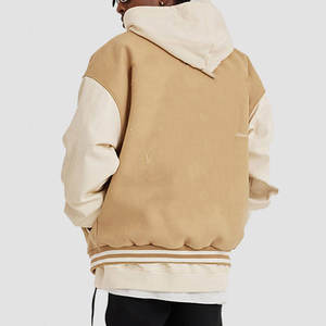 Haute qualité laine Chenille broderie université hommes vestes personnalisé Baseball Hip Hop Style cuir manches manteau pour l'hiver - Product Image 5