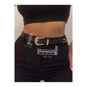 Set di Cinture con Fibbia a Ponte per Donna, <span class=keywords><strong>Cintura</strong></span> per Pantaloni, Giacca, Vestito, Camicia - Nero - Oro - Product Image 1