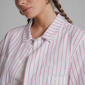 Camisas de negocios de manga corta para mujer profesional logotipo personalizado bordado impresión oficina trabajo uniformes proveedor - Product Image 2