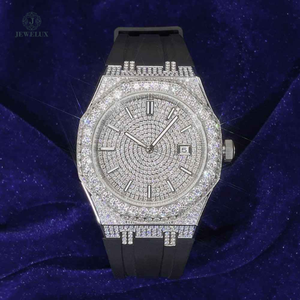 Montre pour homme de luxe en édition limitée Glacé Moissanite Diamants Bande Cadran Analogique Affichage Mouvement Mécanique À La Mode Élégant - Product Image 1
