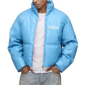 Chaqueta Acolchada Personalizada con Cuello Alto, Logotipo Frontal, Ecológica, Impermeable y Resistente al Viento, con Relleno de Algodón para Hombre, Venta al Por Mayor - Product Image 4