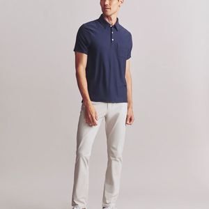 Polo pour homme à séchage rapide, évacuation de l'humidité, 92 % polyester, 8 % élasthanne, manches courtes, T-shirt de golf décontracté, tricot uni pour l'entraînement - Product Image 3