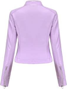 Femme noir moto femmes PU veste en cuir pour femmes vêtements automne personnalisé extérieur hiver vestes - Product Image 2