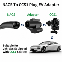 Adaptateur de charge EV DC 300A 1000V NACS vers CCS1, IP54, contacts argentés, vente en gros, direct usine pour l'alimentation des flottes