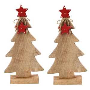 Acheter Arbre de Noël au design simple en bois de manguier avec éclairage LED pour fête de Noël Décoration en métal Bois de manguier - Product Image 1