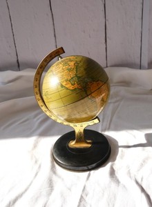 Globo del mundo Vintage, globo geográfico decorativo de escritorio, globo educativo, decoración del hogar para oficina - Product Image 2