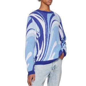 Suéter de Cuello Redondo Personalizable con Estampado, Lana y Cachemira, Estilo Vintage con Logotipo Frontal, para Hombre, Invierno, Antiarrugas, Secado Rápido - Product Image 6