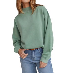 Custom Logo Women Mock Neck Sweatshirt Bulk Supplier - Product Image 1