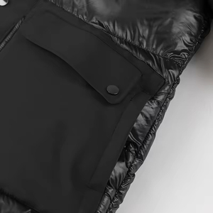 Chaqueta de Plumón Larga de Invierno para Hombre, Personalizada, con Capucha, Cortavientos, Impermeable, Transpirable, Rellena de Algodón, Estilo Urbano, Abrigada para Exteriores, de Nailon - Product Image 4
