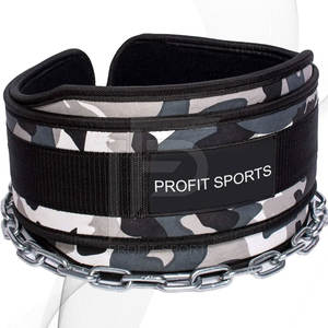 Heavy Duty Dip <b>Belt</b> with Steel Chain <b>for</b> Weightlifting & Pull Ups Reinforced <b>Back</b> Support Gym Weight <b>Belt</b> OEM Manufacturer - Product Image 1