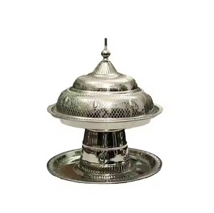 En vente Eid décor pièce maîtresse pour la maison hôtel Restaurant vaisselle plat indien fait à la main en métal servant chauffe-plats - Product Image 5