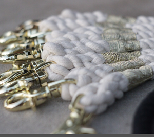 5FT 100% Cotton Rope Dog <b>Leash</b> - Multi-Color Gold Hardware - Hand Crafted Free Shipping Customized Colored Cotton Rope - Product Image 2