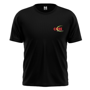 T-shirt pour homme en polyester 100% de haute qualité à séchage rapide et respirant à manches courtes Street Wear noir avec un profit élevé - Product Image 1