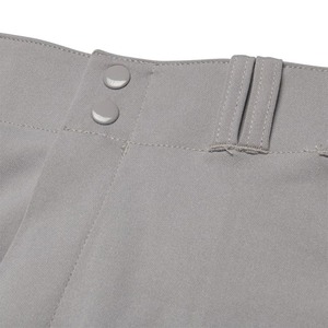 Pantalon de baseball gris uni pour homme avec bordure jaune, fermeture éclair, coupe ajustée, respirant, en polyester, protection UV, évacuation de l'humidité pour l'hiver - Product Image 5