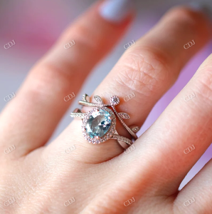 Anillo DE BODA curvo Art Deco en anillo de diamante Natural chapado en oro blanco para mujer, joyería elegante para el día a día, anillo para ocasiones especiales - Product Image 6