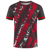 Kaos Pria Ukuran Besar Sublimasi Custom Print Bahan Polyester - Cepat Kering, Bernapas, Kain Kanvas 220g