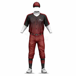 Uniforme de baseball personnalisé pour hommes adultes, 100% polyester respirant, vêtements d'équipe, nouvelle arrivée - Product Image 2