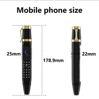 BM111 Kalem Telefon Taşınabilir Fan 3'ü 1 Arada Cep Telefonu Çift SIM Arama Kaydedici Sihirli Ses Kalem Tipi Telefon Orijinal