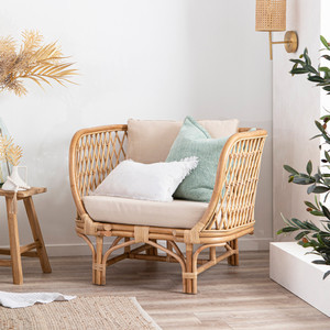 Sofá seccional moderno conjunto de sillón de mimbre muebles de sillón de lujo con cómodos cojines - Product Image 4