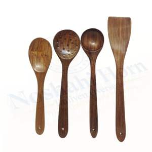 Cucharas artesanales de madera natural de alta calidad para el hogar y la cocina para revolver, mezclar y servir - Product Image 6