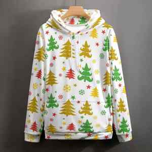 Sudaderas con capucha navideñas baratas al por mayor último estilo sudaderas con capucha navideñas personalizadas sudaderas con capucha navideñas masculinas con cordón de alta calidad - Product Image 2