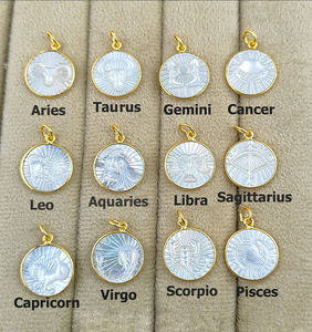 Nacre Capricorne Signe du Zodiaque Sculpture Pendentif Lunette en Argent Sterling - Product Image 6