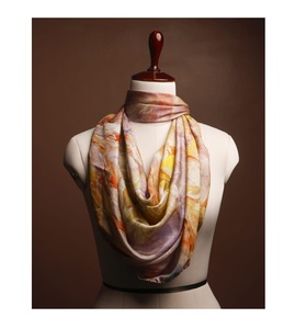Handmade 100% <b>Silk</b> Designer <b>Square</b> Shawl for Women Custom Printed with Logo for Spring Season Direct From India - Product Image 1