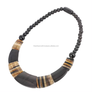 Handmade <b>Customized</b> Ox Horn Necklaces Highly Demanded Vintage Style Real Horn <b>Jewelry</b> for Weddings - Product Image 3