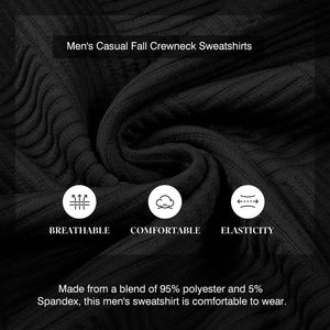 Pull-over décontracté à manches longues pour hommes personnalisé automne/hiver chemise patchwork à col rond avec texture géométrique teint en plaine - Product Image 5