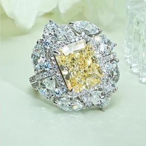 Lab Created Bague en argent 925 Hip Hop Iced Out Meilleure qualité VVS Moissanite Diamond IGI Certified Marquise Diamond Ring for Women - Product Image 6