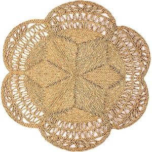 Nouvelle collection de dessous-de-plat et sous-verres en rotin et jonc de mer naturel faits à la main pour la décoration intérieure, vente en gros d'artisanat - Product Image 2